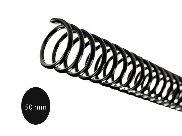 ESPIRAL No50 NEGRO P/ 450 HOJAS PAQ DE 12 UNID.