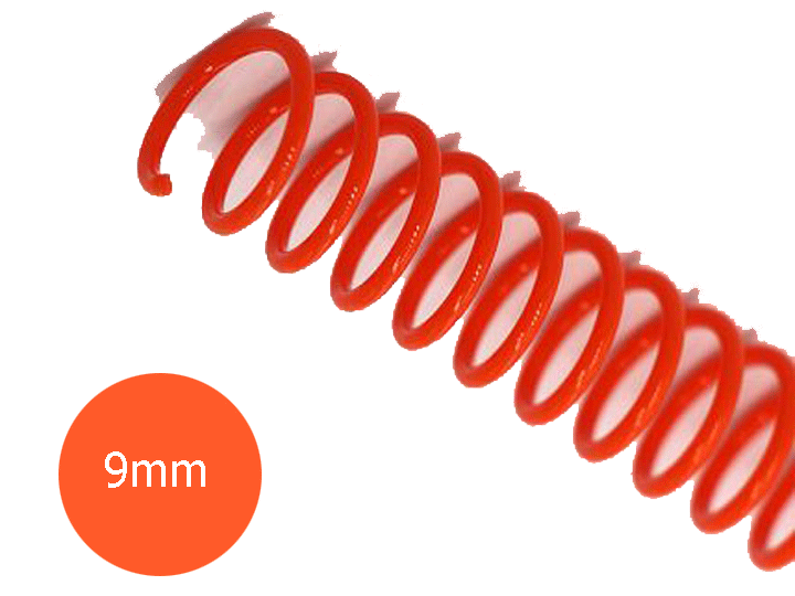 Espiral No 9 Rojo P/50 Hojas X 100unid