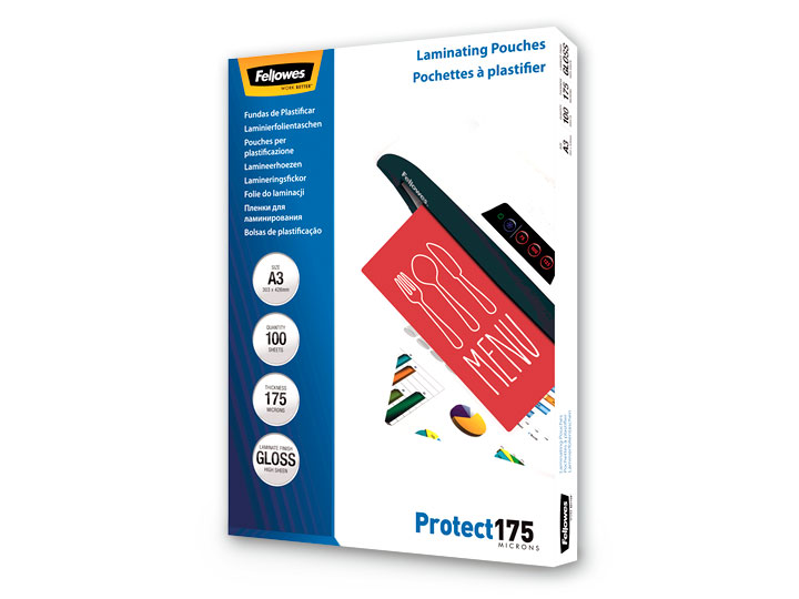 Fundas de Plastificar Brillo A3 175 micras. Pack 100