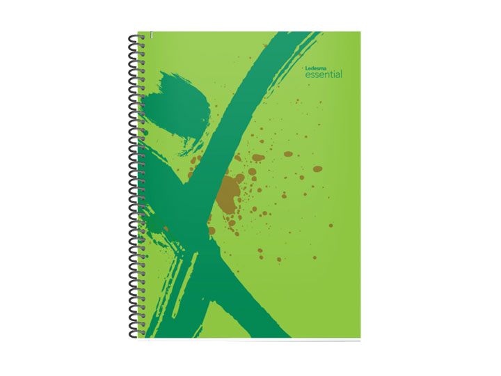 CUADERNO ESPIRAL 22X29 ESS2 T/PP VERDE 84H RAYADO 