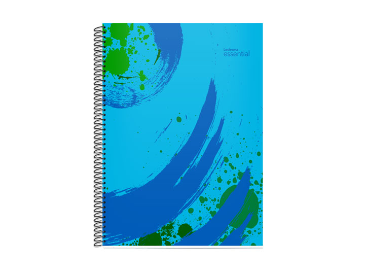 CUADERNO ESPIRAL 22X29 ESS2 T/PP TURQUESA 84H RAYA