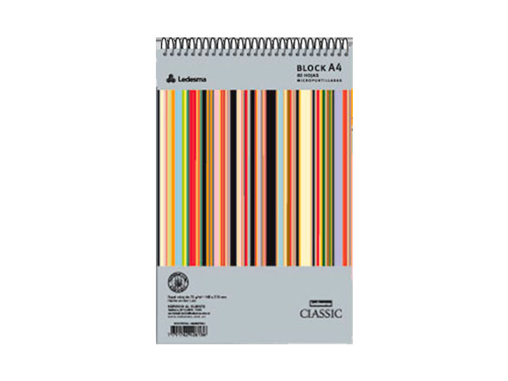 BLOC ESPIRAL A4 CLASSIC 80H RAYADO 40U