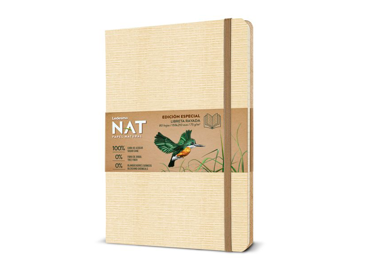 LIBRETA LEDESMA NAT 16x21 - 80 HOJAS RAYADAS - PAPEL NATURAL