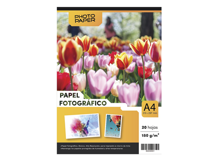 Papel  Fotográfico A4 de 180 gramos Neutro