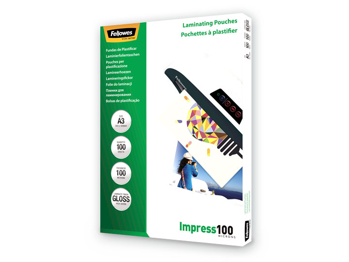 Fundas de plastificar Brillo A3 100 micras. Pack 100