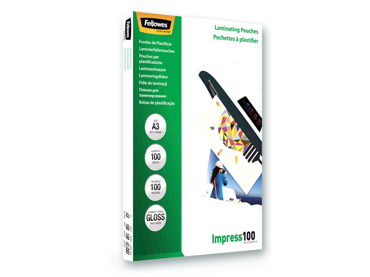 Fundas de plastificar Brillo A3 100 micras. Pack 100