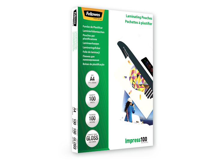 Fundas de Plastificar Brillo A4 100 micras. Pack 100